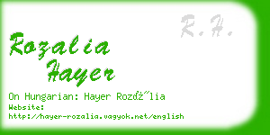 rozalia hayer business card